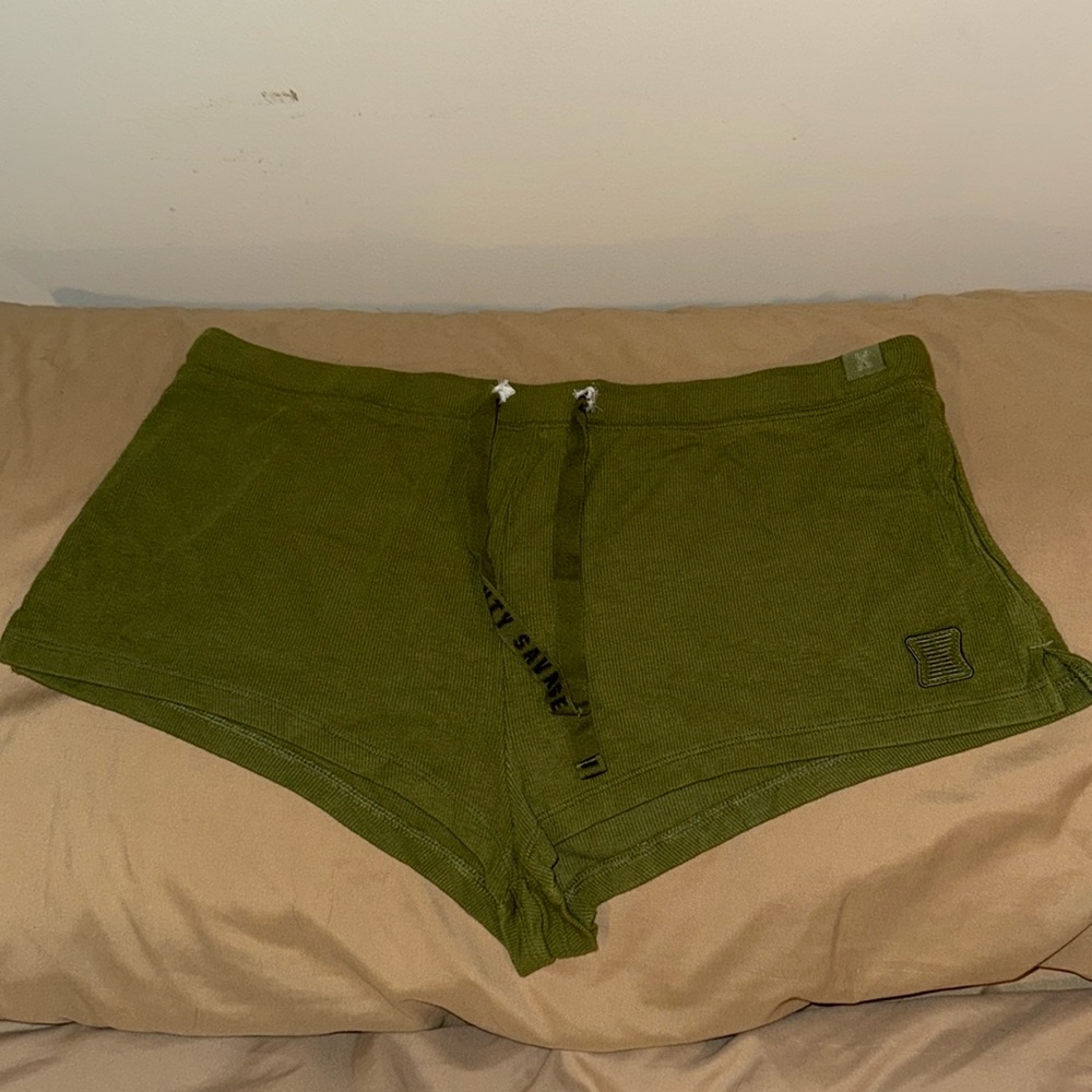 Savage x fenty sleep shorts. Size Medium. Army green colored. Never worn